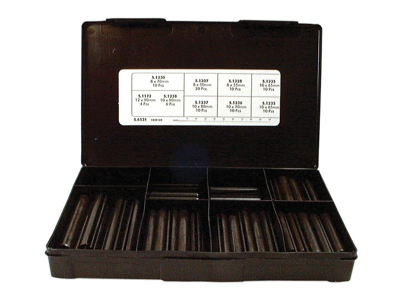 Roll Pin (Metric & Imperial) 1/2 & 8 - 10mm, 90 pcs. (DIN or Standard No.Handipak.