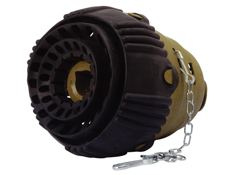 PTO Wide Angle Joint (U/J Size: 27 x 75 & 24 x 91mm) Size: 1-3/8\'\'-6 Spline, Profile: Lemon, Ref: 1bGA. Image 1