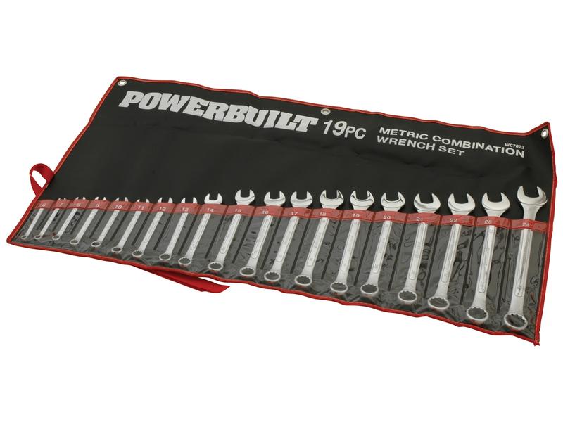 Spanner set - Ring & Open End - METRIC - 19 piece