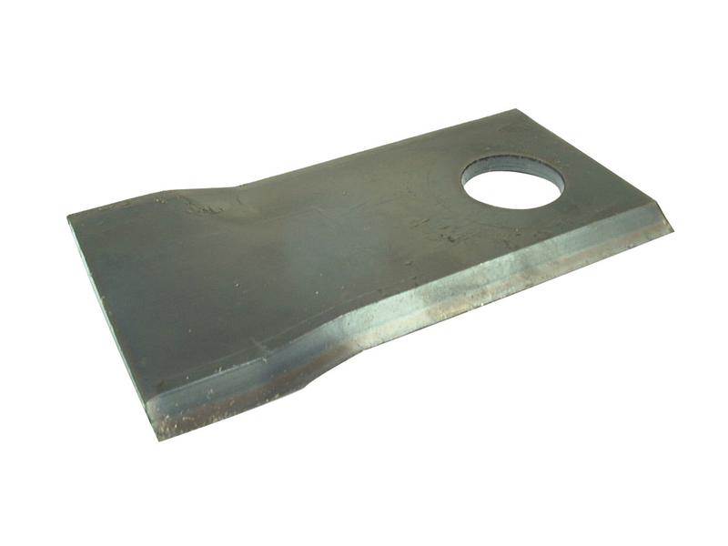 Mower Blade - Twisted blade, top edge sharp & parallel -  98 x 48x4mm - Hole Ø19mm  - LH -  Replacement for Fella