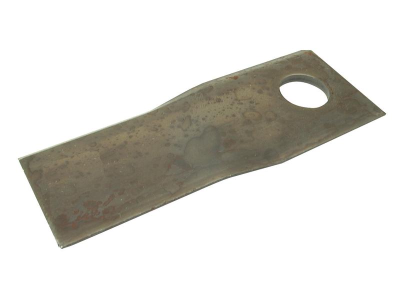Mower Blade - Twisted blade, top edge sharp & parallel -  120 x 48x4mm - Hole Ø18.5mm  - RH -  Replacement for Vicon, Fella, Lely, Pottinger, Kuhn, New Holland