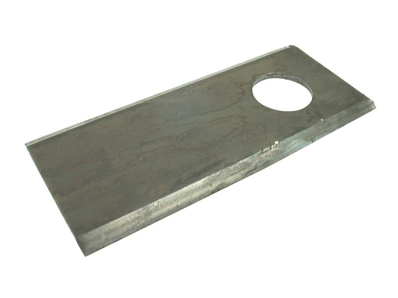 Mower Blade - Flat blade, top edges sharp -  108 x 48x3mm - Hole Ø21mm  - RH & LH -  Replacement for Galfre, Marangon, Morra, New Holland