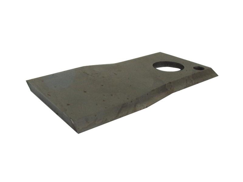 Mower Blade - Twisted blade, top edge sharp & parallel - 107x48x4mm - Hole Ø18.5mm - LH - Replacement for Vicon, Kuhn Image 1