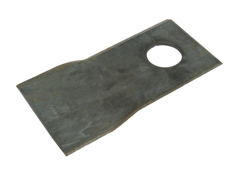 Mower Blade - Twisted blade, bottom edge sharp & parallel -  100 x 48x3mm - Hole Ø19mm  - LH -  Replacement for Claas, Pottinger