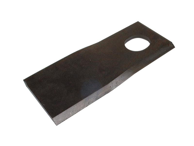 Mower Blade - Twisted blade, top edge sharp & parallel -  126 x 48x4mm - Hole Ø20.5 x 23mm  - LH -  Replacement for Kuhn, Taarup, Agram, Kverneland