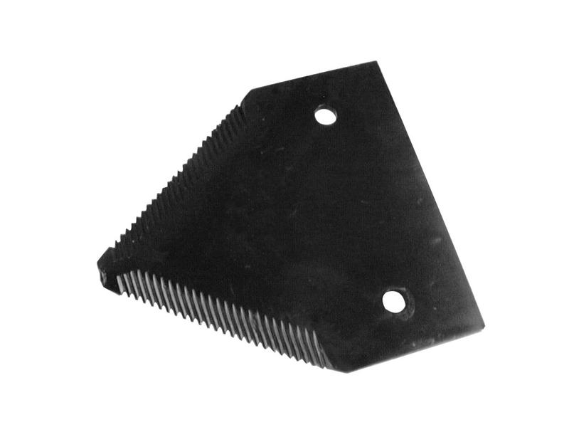 Knife section - over serrated -  83x76x2mm -  Hole Ø5.5mm -  Hole centres  51mm - Replacement forMassey Ferguson