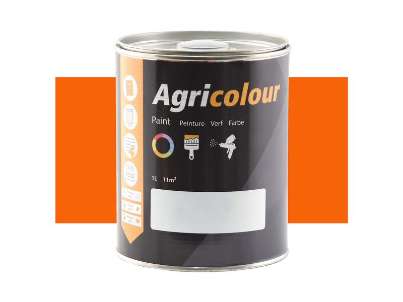 Agricolour - Orange Gloss Paint 1L Tin Image 1