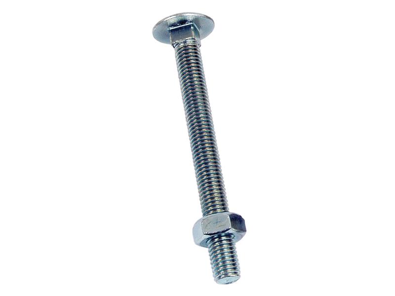 Metric Carriage Bolt and Nut, M10x200mm (DIN 603/555)