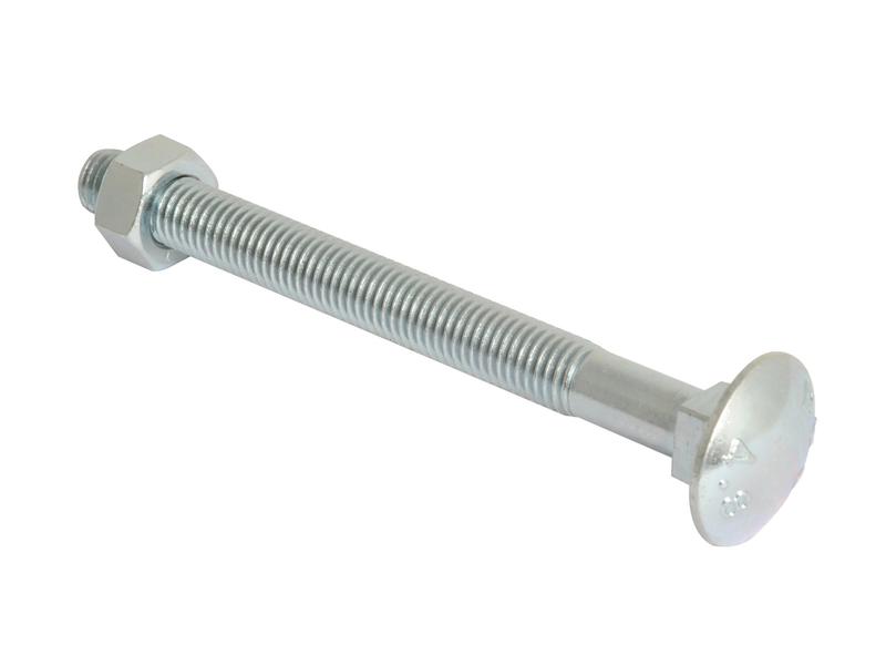 Metric Carriage Bolt and Nut, M12x130mm (DIN 601/934) Image 1