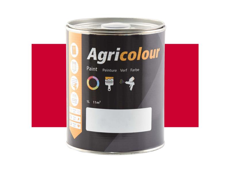 Agricolour - Red Gloss Paint 1L Tin Image 1