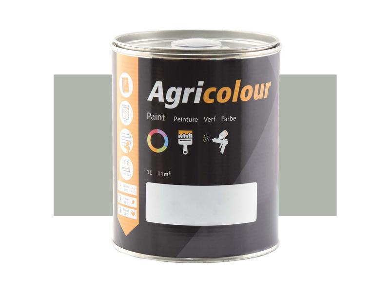 Agricolour - Light Grey Metallic Metallic Paint 1L Tin Image 1