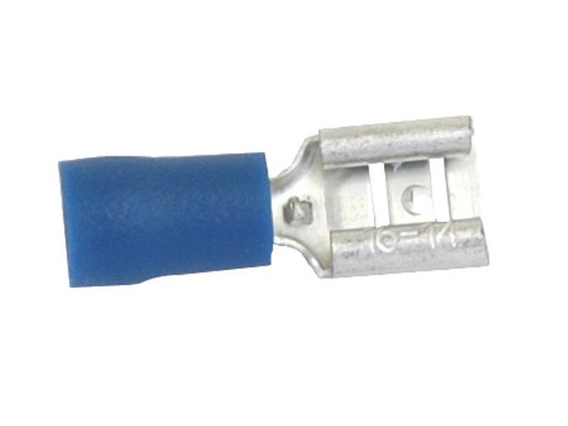 Pre Insulated Spade Terminal, Standard Grip - Female, 6.3mm, Blue (1.5 - 2.5mm) Image 1