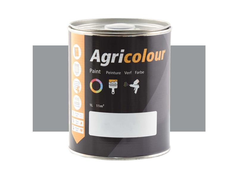 Agricolour - Grey Gloss Paint 1L Tin Image 1