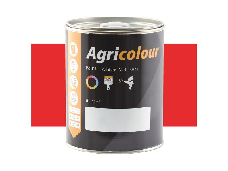 Agricolour - Orange Gloss Paint 1L Tin Image 1