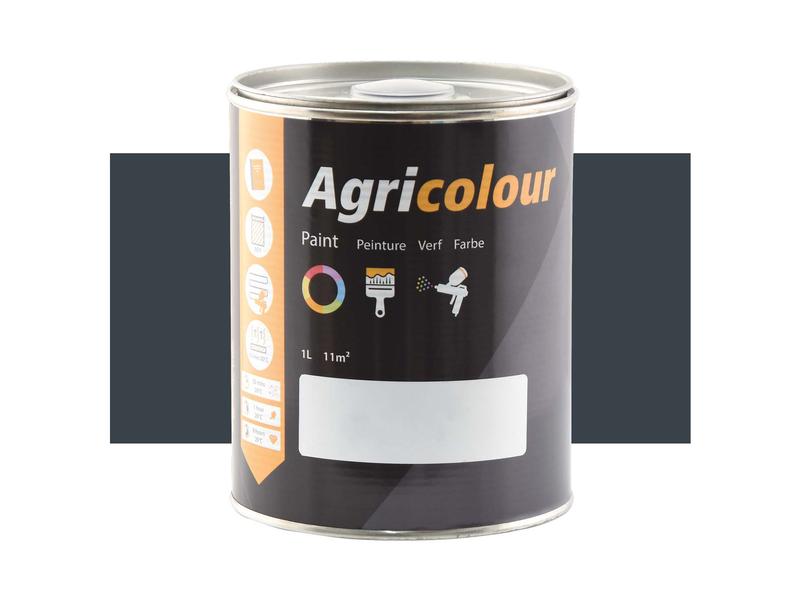 Agricolour - Grey Gloss Paint 1L Tin Image 1