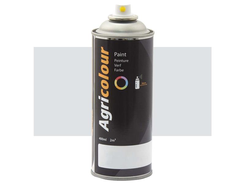 Agricolour - Grey White Gloss Paint 400ml Aerosol Image 1