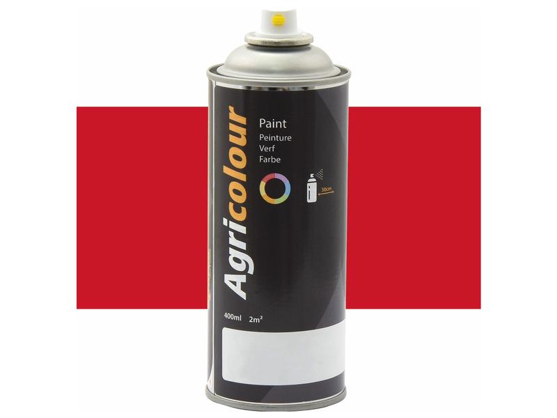 Agricolour - Orange Red Gloss Paint 400ml Aerosol Image 1