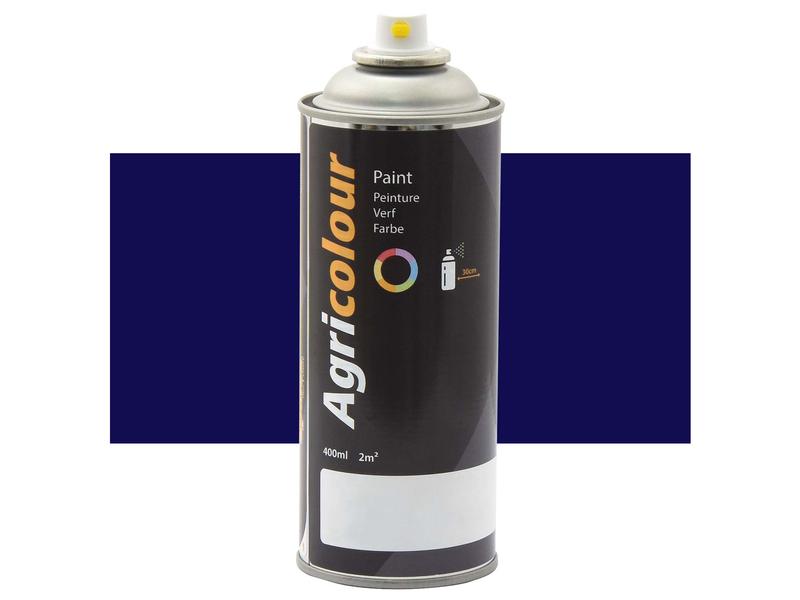 Agricolour - Dark Blue Gloss Paint 400ml Aerosol Image 1