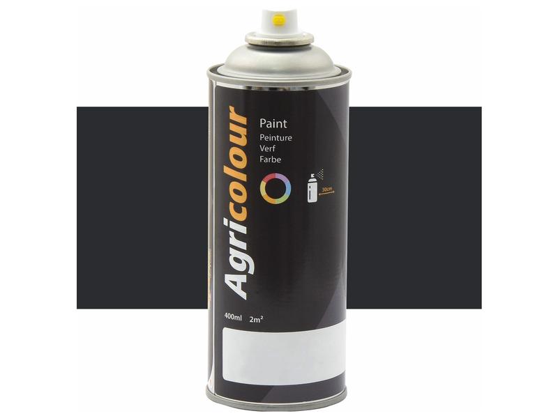 Agricolour - Black Gloss Paint 400ml Aerosol Image 1