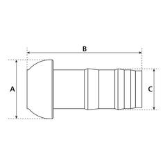 Coupling with Hose End - Male 4\'\' (108mm) x4\'\' (102mm) (Galvanised) 2