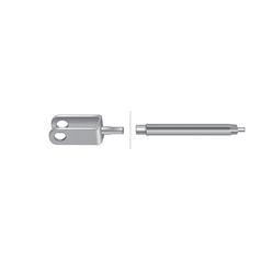 PTO Clutch Cable - Length: 660mm, Outer cable length: 427mm. 2