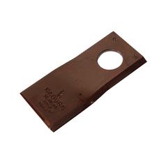 Mower Blade - Twisted blade, top edge sharp & parallel - 90x40x3mm - Hole Ø19mm - LH - Replacement for Welger 1