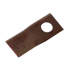 Mower Blade - Twisted blade, top edge sharp & parallel - 90x40x3mm - Hole Ø19mm - RH - Replacement for Welger 1