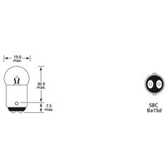 Light Bulb (Filament) R10W, 12V, 10W, BA15d (Box 1 pc.) 4
