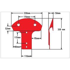 Skid - Length:336mm, Width:330mm, Depth:50mm -  Replacement for Claas, Kuhn, John Deere 2