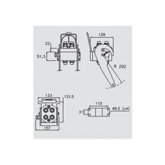 Faster Multiport Coupling - 4 Ports 3/8\'\' Body x 1/2\'\' BSP Female Thread (Fixed Part) 3