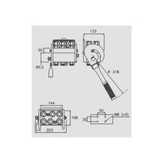 Faster Multiport Coupling - 6 Ports 1/2\'\' Body x 1/2\'\' BSP Female Thread (Mobile Part) 2