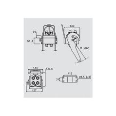 Faster Multiport Coupling - 4 Ports 3/8\'\' Body x 1/2\'\' BSP Female Thread (Mobile Part) 2