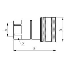 Faster Quick Release Hydraulic Coupling Female 1/4\'\' Body x 1/4\'\' BSP Female Thread 4