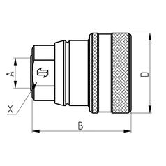 Faster Hydraulic Trailer Brake Coupling Female 1/2\'\' BSP Female Thread 3