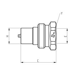 Faster Hydraulic Screw Coupling Male 1/2\'\' Body x 1/2\'\' BSP Female 3