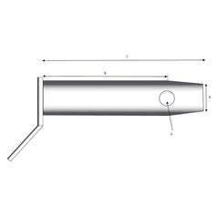 Swinging Drawbar Hinge Pin 25x355mm 2