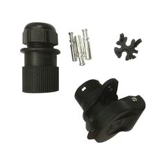 3 Pin Auxiliary Socket, Fixing: 2 Bolts, Female pin (Plastic) 1