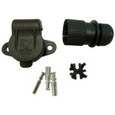 3 Pin Auxiliary Socket, Fixing: 2 Bolts, Female pin (Plastic) 2