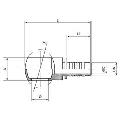 Dicsa BSP Banjo Insert 1\'\' x 1\'\' Ø 3