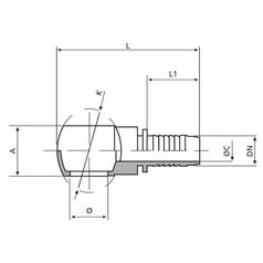 Dicsa Metric Banjo Hose Insert 3/4\'\' x M30 Ø 3