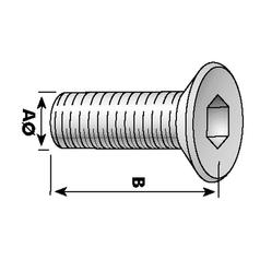 Metric Countersunk Hexagon Socket Screw,  M8x30mm (DIN 7991) 3