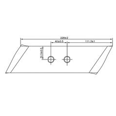 Reversible Plough Point Thickness 2