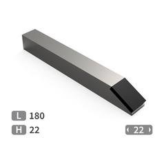 Weld-on square tip with carbide inserts. 1