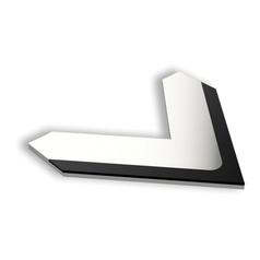 Flat triangular fitting for hoeing machine wing, width 220mm. 1