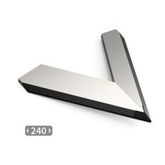Triangular fitting for hoeing machine wing, width 240mm. 1
