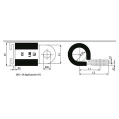 Rubber Lined Clamp, ID: Ø18mm 2