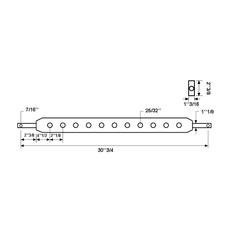Flat Drawbar (Cat. 2 (Ø28mm)) No. holes: 9,  781mm 3