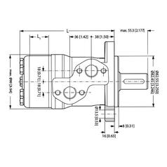 Trale Hydraulic Orbital Motor OMP100 100cc rev with 25mm Cylindrical Shaft 3