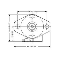 Trale Hydraulic Orbital Motor OMP100 100cc rev with 25mm Cylindrical Shaft 5