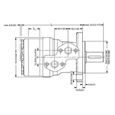 Trale Hydraulic Orbital Motor OMR200 200cc rev with 25mm Cylindrical Shaft 3